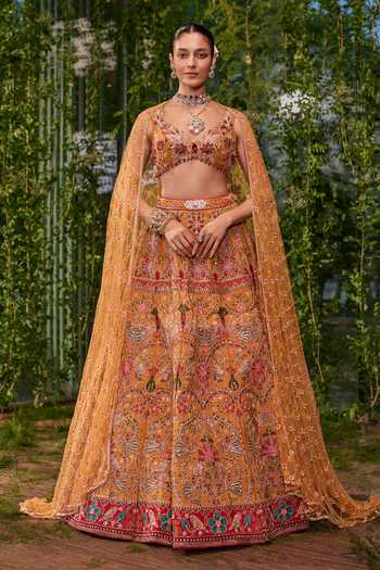 Jigar & Nikita Pakshi Jaal The Living Tapestry Lehenga Set 
