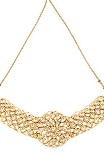 Buy Minaki White Kundan Embellished Choker Set Online at Aza Fashions Buy_Minaki_White Kundan Embellished Choker Set _Online_at_Aza_Fashions