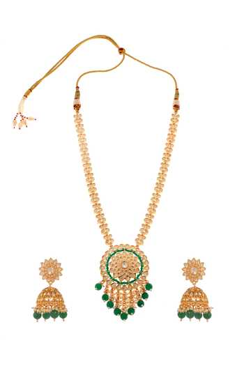 Minaki Polki & Kundan Embellished Necklace Set