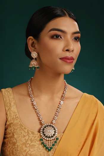 Minaki Polki & Kundan Embellished Necklace Set