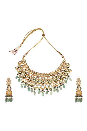 Minaki Kundan Embellished Necklace Set 
