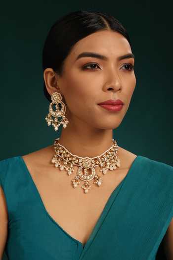 Minaki Pearl Embellished Choker Set