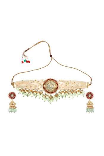 Minaki Polki & Kundan Studded Choker Set