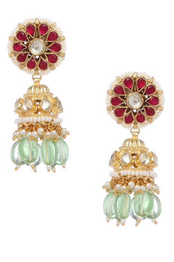 Minaki Green Polki And Kundan Studded Choker Set Online at Aza Fashions Minaki_Green Polki And Kundan Studded Choker Set _Online_at_Aza_Fashions