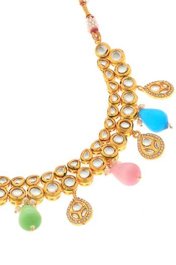 Minaki Multi Color Beaded Necklace Set Online at Aza Fashions Minaki_Multi Color Beaded Necklace Set _Online_at_Aza_Fashions