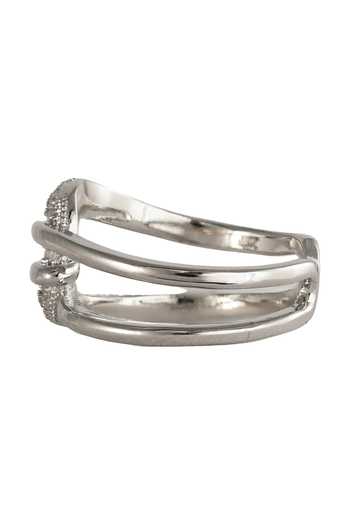 Prihan Luxury Jewelry Silver Plated Imitation Diamond Ring Online at Aza Fashions Prihan Luxury Jewelry_Silver Plated Imitation Diamond Ring _Online_at_Aza_Fashions