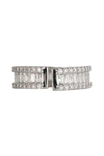 Prihan Luxury Jewelry Silver Plated Embellished Ring Online at Aza Fashions Prihan Luxury Jewelry_Silver Plated Embellished Ring _Online_at_Aza_Fashions