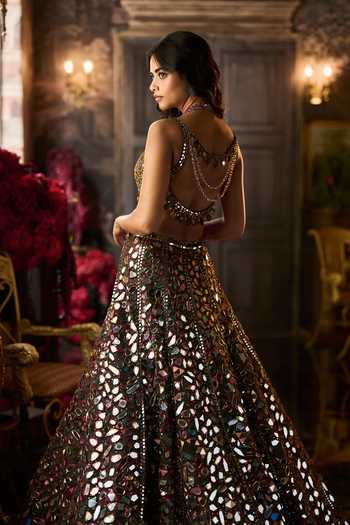 Seema Gujral Mirror Work Bridal Lehenga Set 
