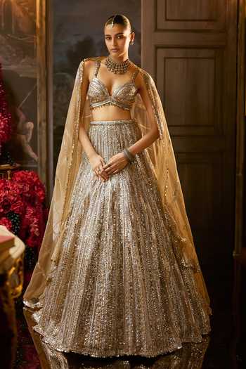 Seema Gujral Embroidered Bridal Lehenga Set 