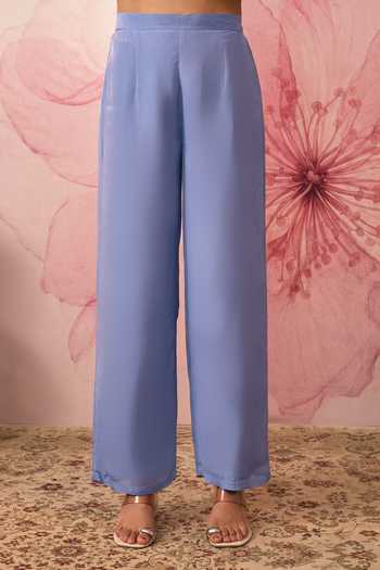 Vana Ethnics Purple Georgette Round Neck, Yes Lilac Floral Print Kalidar Kurta Set Online at Aza Fashions Vana Ethnics_Purple Georgette Round Neck, Yes Lilac Floral Print Kalidar Kurta Set _Online_at_Aza_Fashions