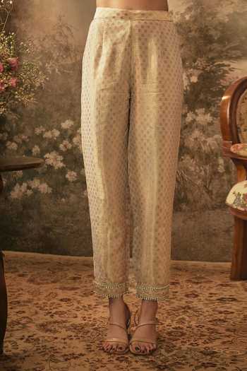 Vana Ethnics Gold Silk, Tissue, Jacquard Crew Neck, Yes Metallic Kurta Set Online at Aza Fashions Vana Ethnics_Gold Silk, Tissue, Jacquard Crew Neck, Yes Metallic Kurta Set _Online_at_Aza_Fashions