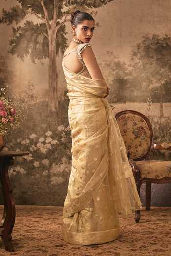 Vana Ethnics Pre-Draped Saree With Embellished Blouse