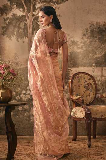 Vana Ethnics Blush Pre-Draped Saree With Blouse