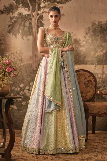 Vana Ethnics Sequins & Mirror Embroidered Lehenga Set