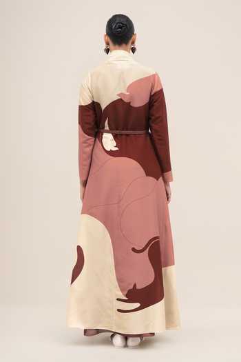 Ampm Ghubar Chanderi Abaya Set 