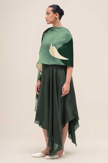 Ampm_Green Nazr Scarf _Online_at_Aza_Fashions