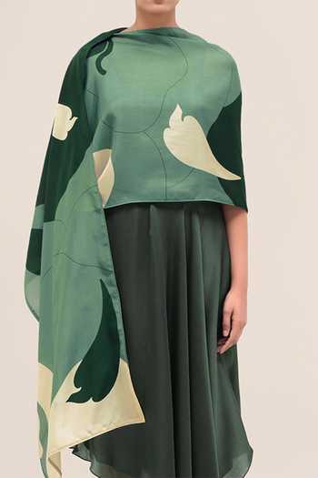 Shop_Ampm_Green Nazr Scarf _Online_at_Aza_Fashions