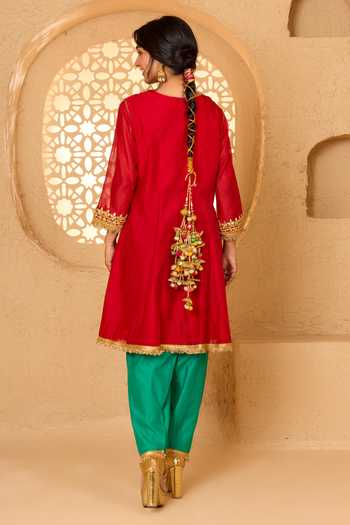 saina kapoor Embroidered Short Anarkali Set 