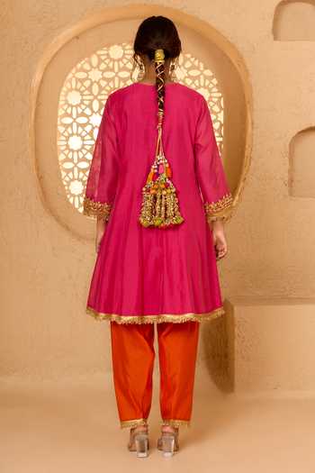 saina kapoor Gota Patti Work Anarkali Set 