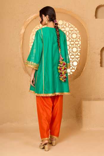 saina kapoor Trellis Pattern Kurta Set 