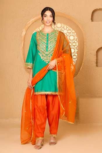 saina kapoor Trellis Pattern Kurta Set 
