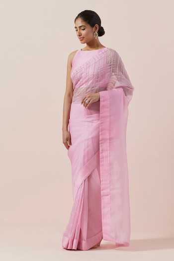 Priyal Prakash Zari Embroidered Saree With Blouse 