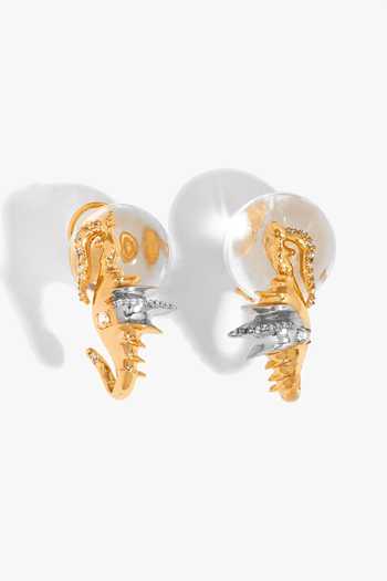 Outhouse Seanymph Celestial Brass Earrings 