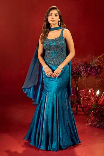 Samyukta Singhania Embroiderd Corset Blouse Lehenga Set 