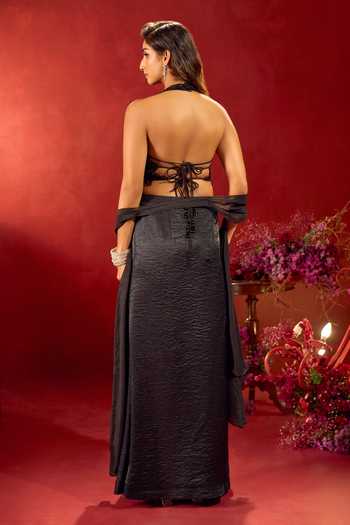 Samyukta Singhania Halter Neck Blouse Skirt Set 