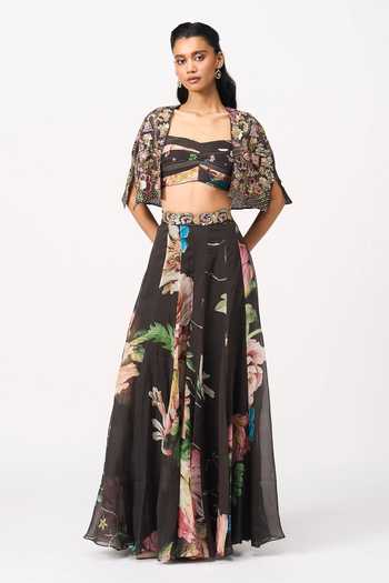 Issa Studio By Chetana & Swathi Anul Printed Lehenga Set With Jacket 