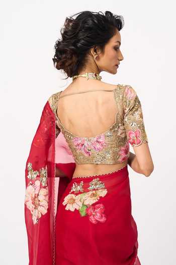 Issa Studio By Chetana & Swathi Arika Printed Saree With Blouse 