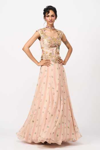 Issa Studio By Chetana & Swathi Arushi Printed Lehenga & Embroidered Blouse Set 