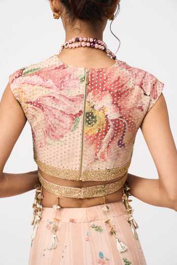 Issa Studio By Chetana & Swathi Arushi Printed Lehenga & Embroidered Blouse Set 