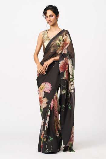 Issa Studio By Chetana & Swathi Eshitha Printed Saree With Blouse 