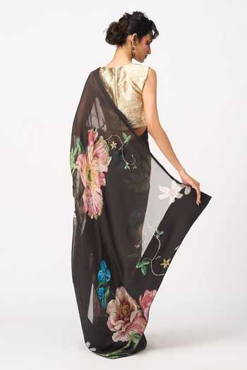 Issa Studio By Chetana & Swathi Eshitha Printed Saree With Blouse 