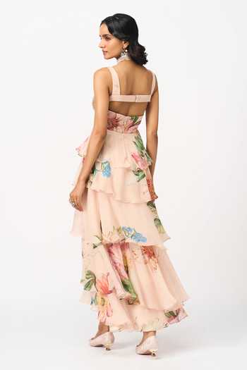 Issa Studio By Chetana & Swathi Lowkya Layered Printed Dress 