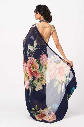 Issa Studio By Chetana & Swathi Mahani Printed Saree With Blouse 