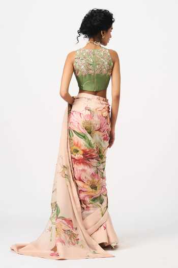 Issa Studio By Chetana & Swathi Mansi Printed Saree With Blouse 