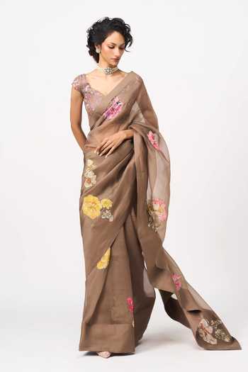 Issa Studio By Chetana & Swathi Paru Printed Saree With Blouse 