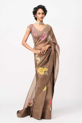 Issa Studio By Chetana & Swathi Paru Printed Saree With Blouse 