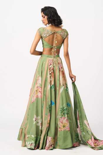 Issa Studio By Chetana & Swathi Ruhitha Floral Print Lehenga Set 