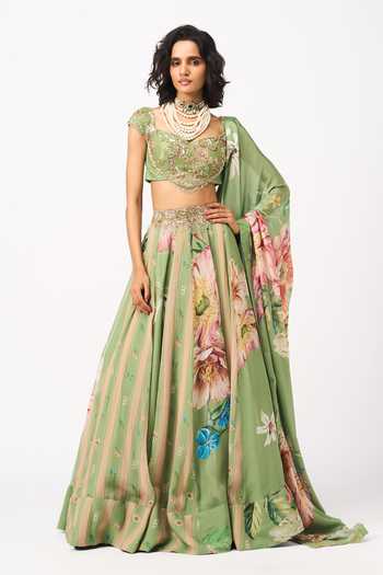 Issa Studio By Chetana & Swathi Ruhitha Floral Print Lehenga Set 