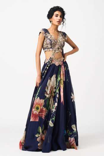 Issa Studio By Chetana & Swathi Sahika Floral Print Lehenga Set 