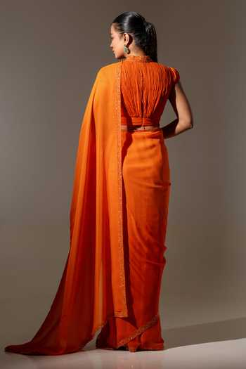 K-Anshika Ombre Draped Saree Set 