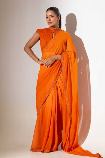 K-Anshika Ombre Draped Saree Set 