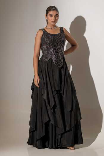 K-Anshika Layered Draped Skirt Set 