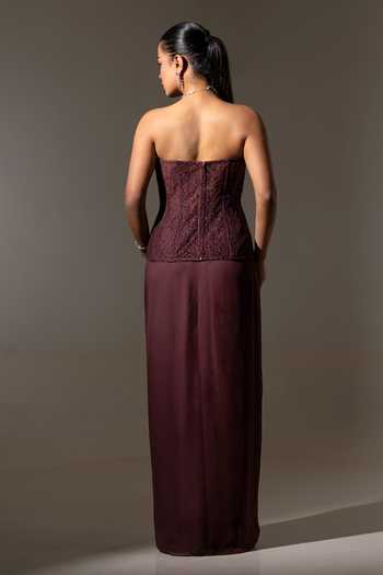 K-Anshika Embroidered Corset & Skirt Set 