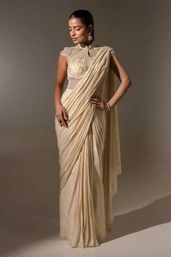 K-Anshika Embroidered Saree Gown 
