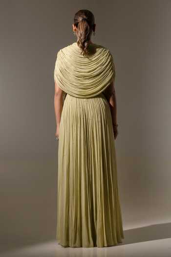 K-Anshika Draped Pleated Georgette Gown 