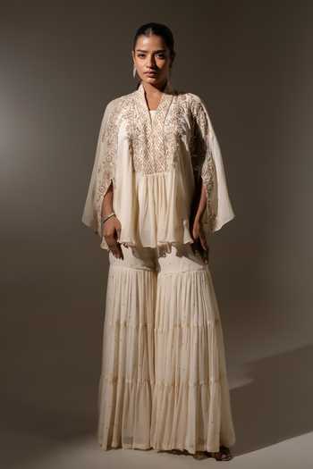 K-Anshika Embroidered Top & Sharara Set 